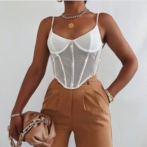 White Fox Breaking Hearts Bustier size small